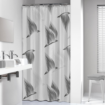 Sealskin douchegordijn birds 180x200cm zwart/wit