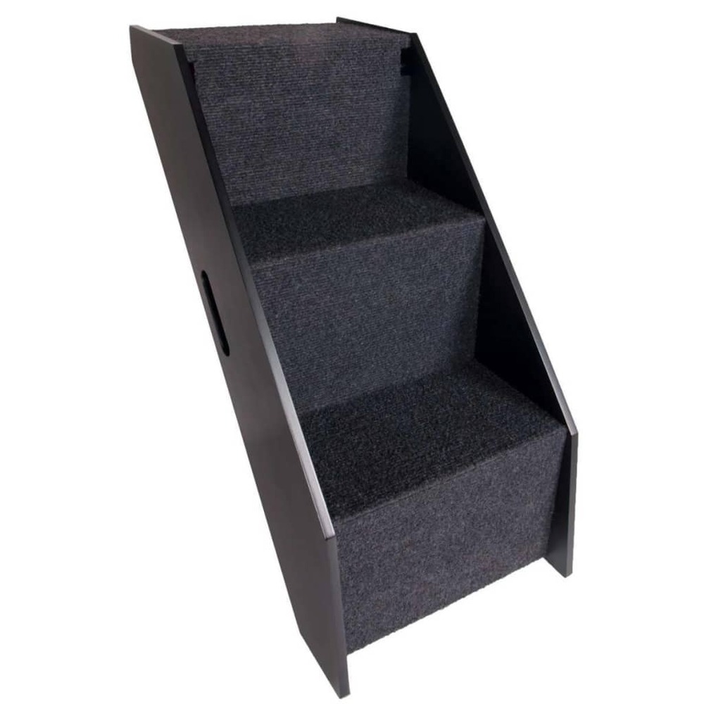 Rampe et escalier pour animaux noir 62 x 36 x 51 cm 515222