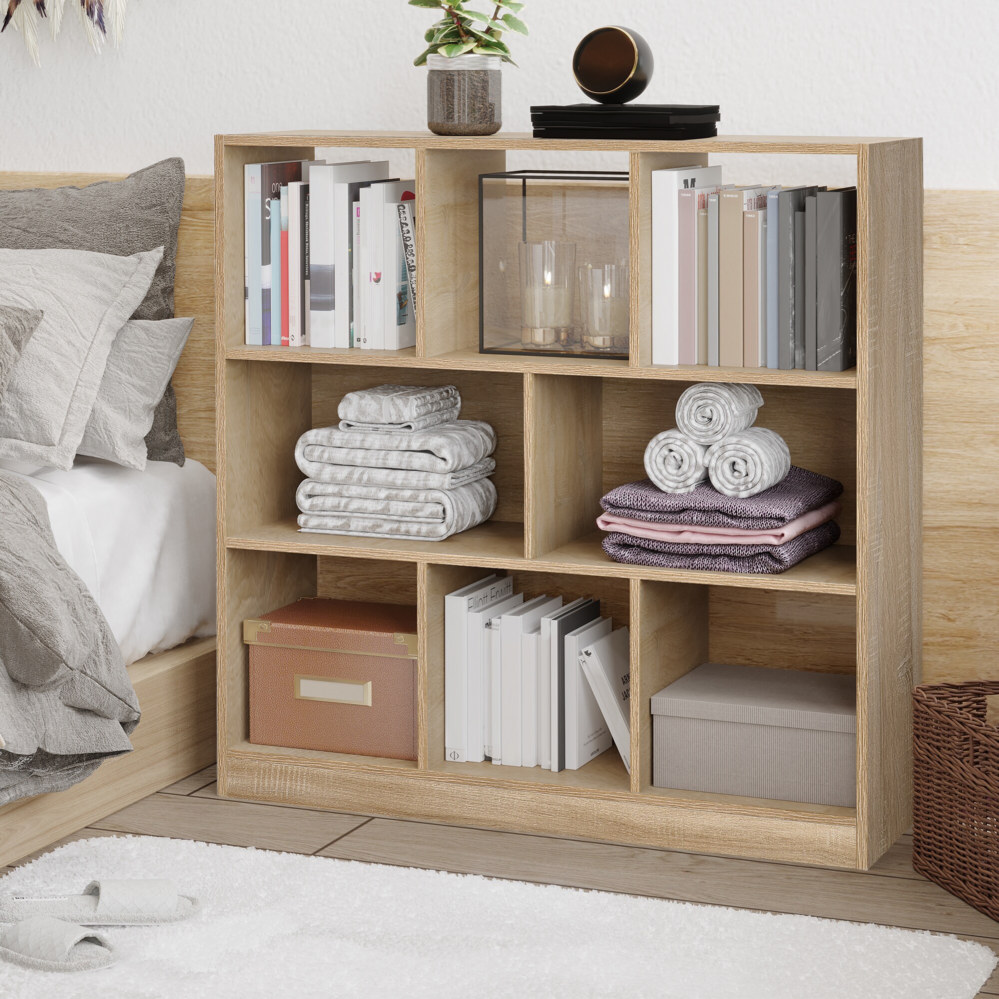 HOMCOM Standregal Mit Kippsicherung natur 97,5L x 30B x 100Hcm