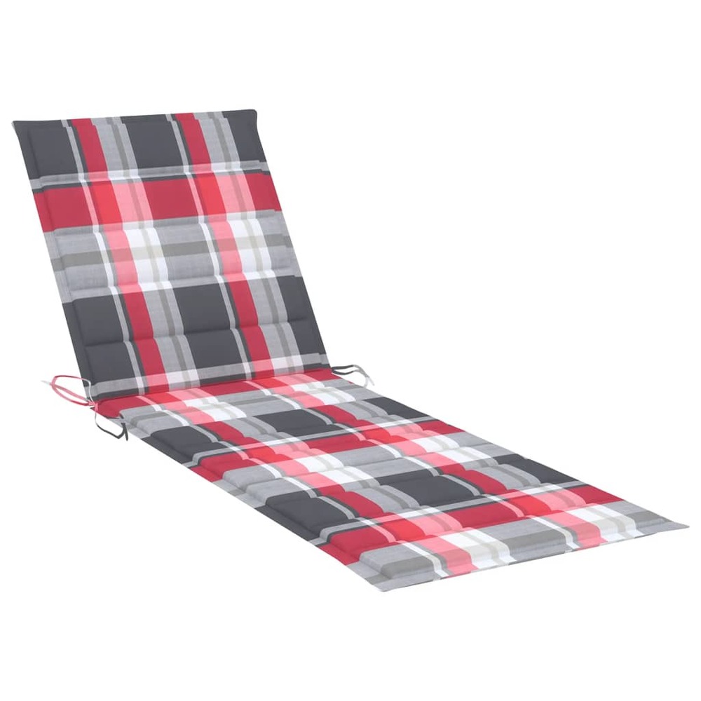 Transat chaise longue bain de soleil lit de jardin terrasse meuble d'extérieur avec coussin bois d'acacia solide
