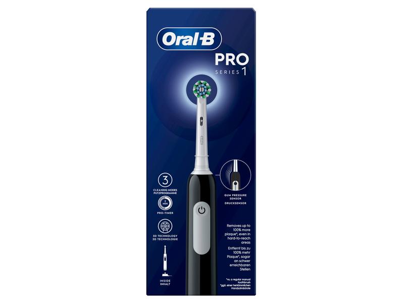 Oral-B Rotationszahnbürste Pro 1 Cross Action Black Elektrische Zahnbürste