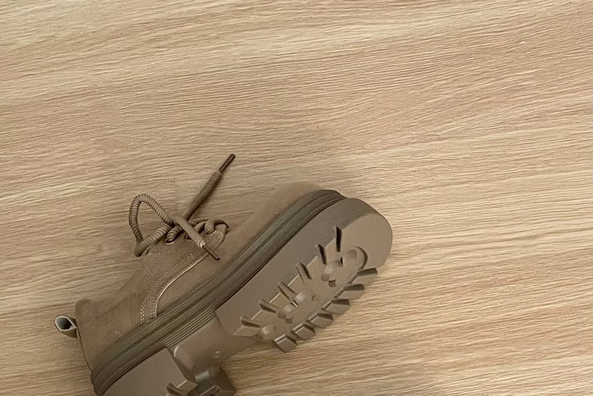 DURAC - Platform veterschoenen van imitatiesuède