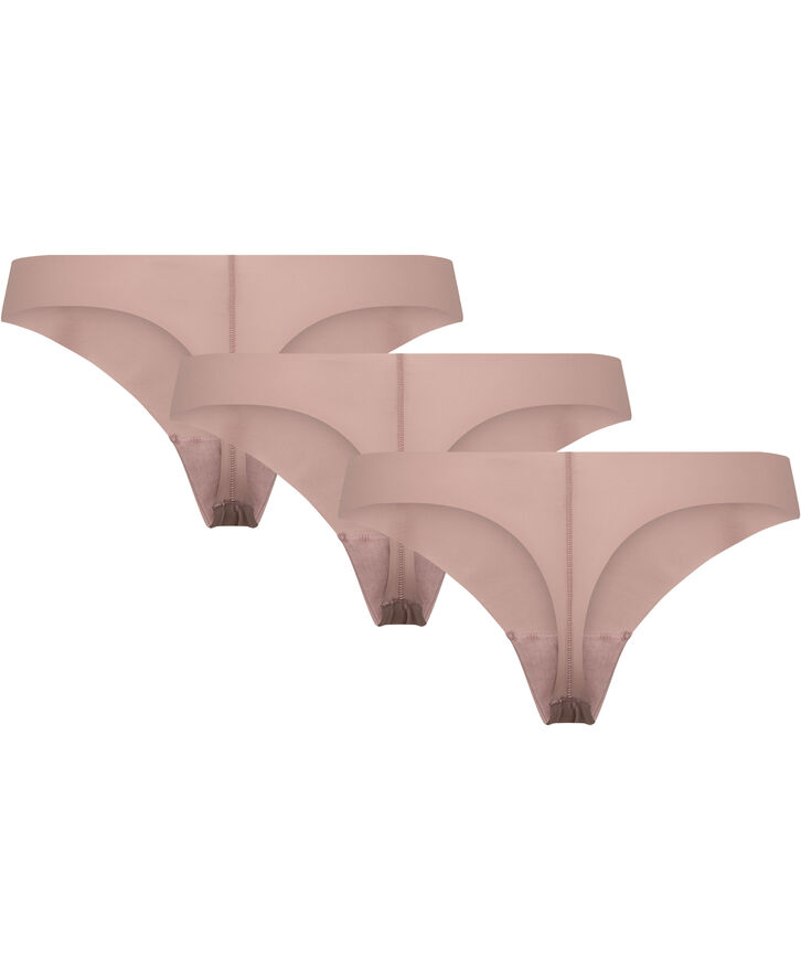Calvin Klein THONG 3PK Subdued w. ivory logo (3)