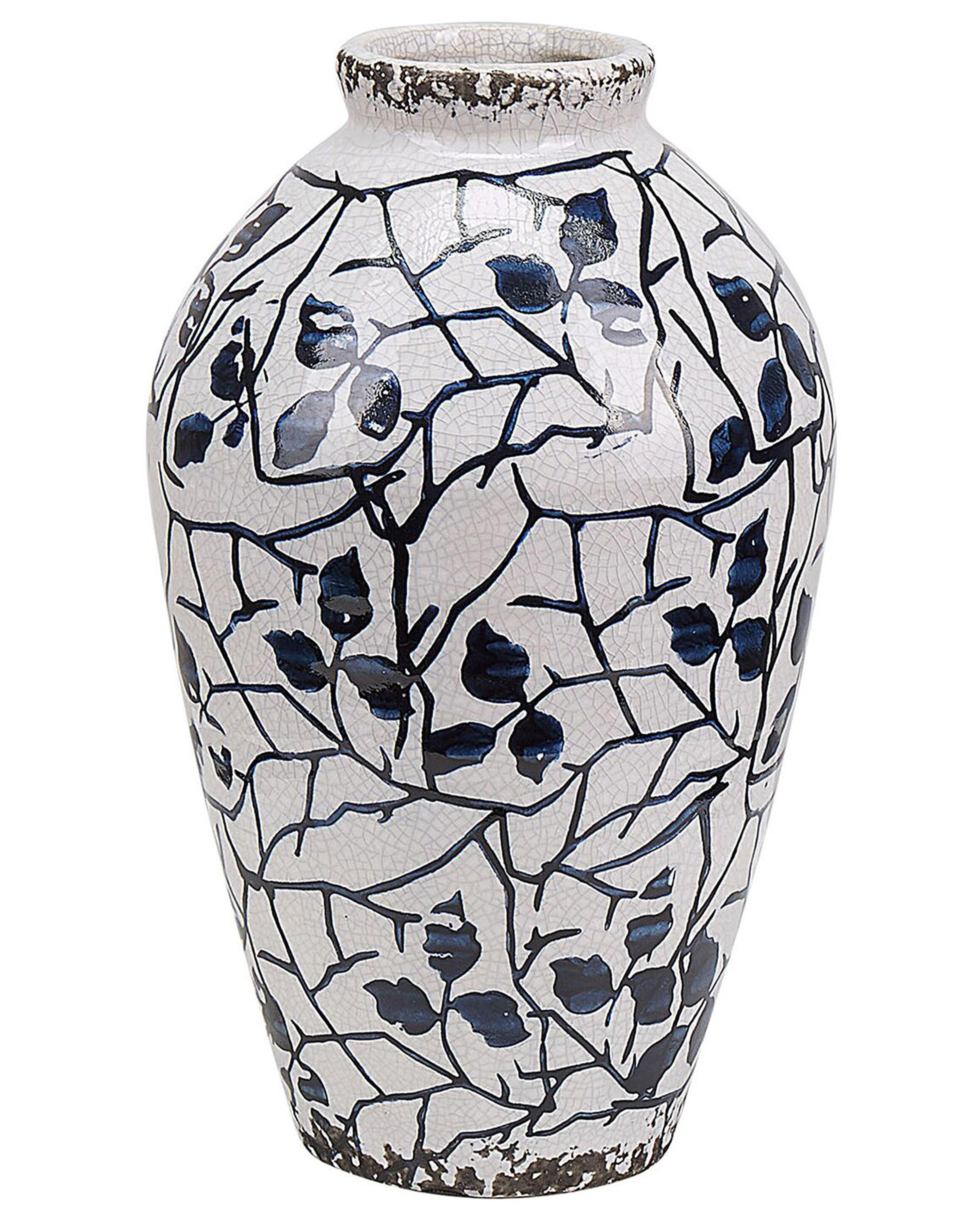 Bloemenvaas MALLIA Steengoed 20 cm Wit