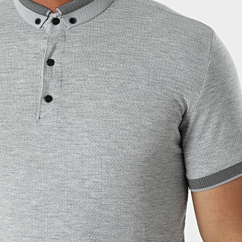 Polo A Manches Courtes 1095 Gris Chiné