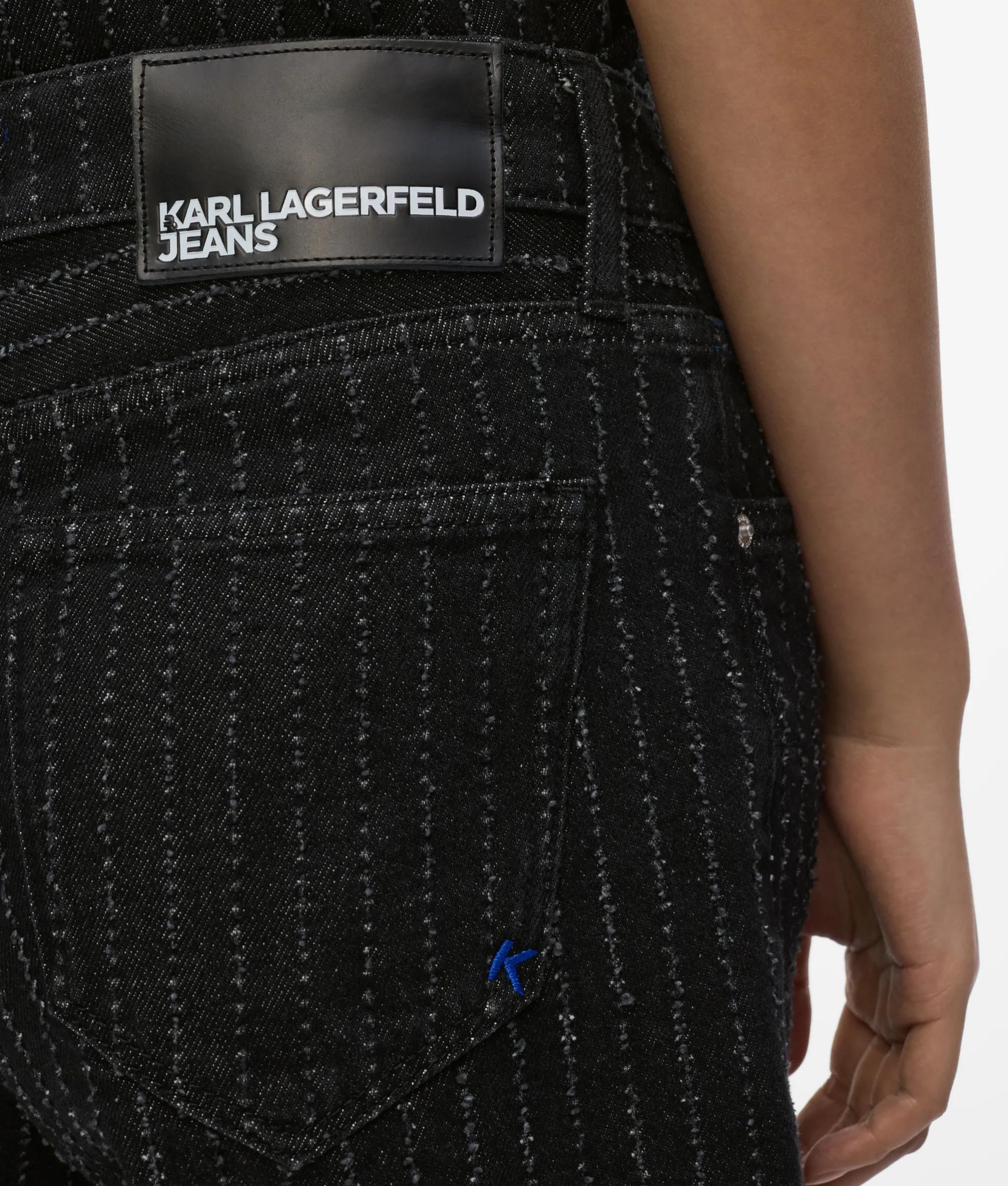 Bermuda korte broek van denim met krijtstreep