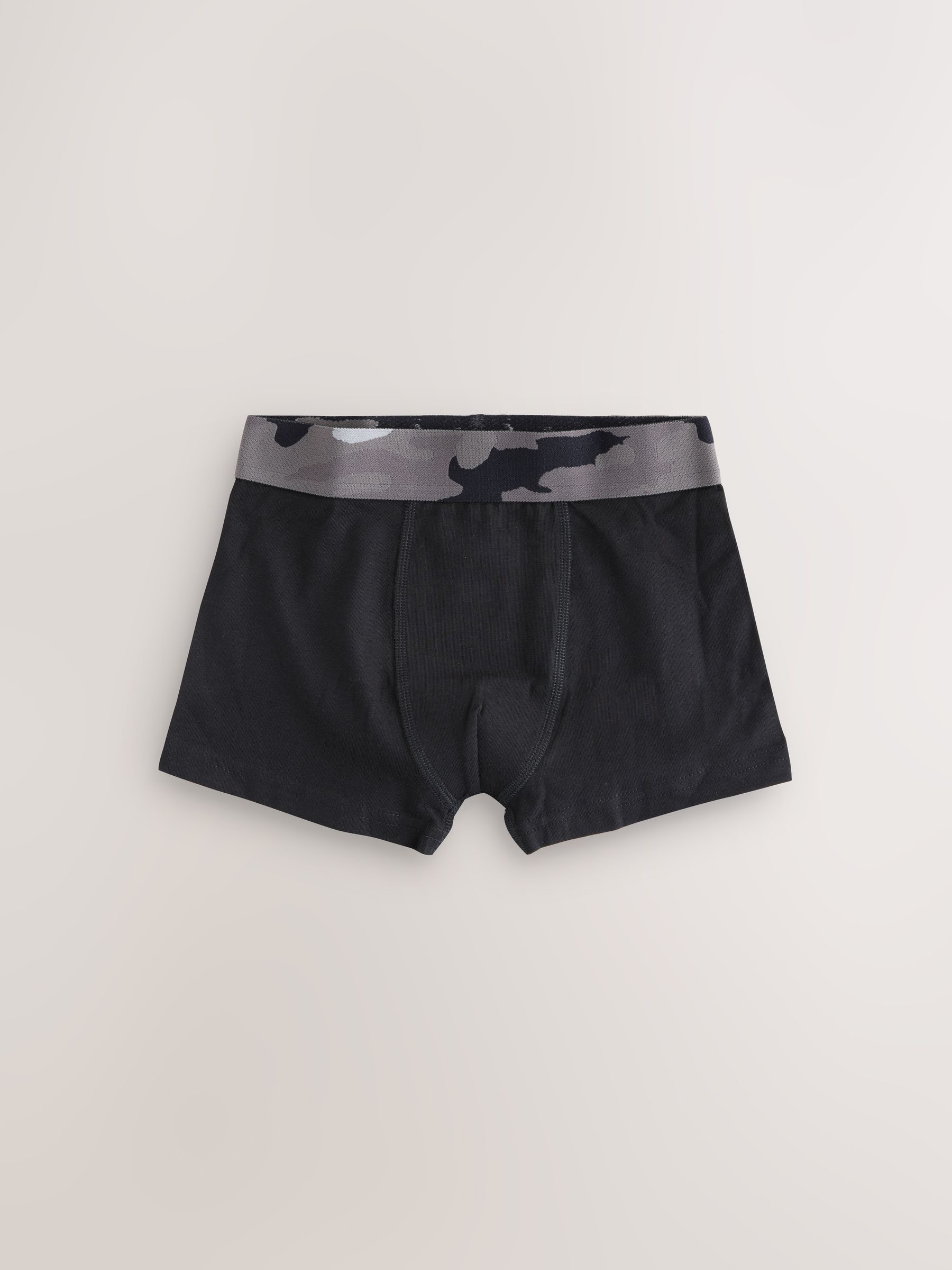 Zwart met camouflage tailleband - Verpakking van 5 boxers (2-16jr)