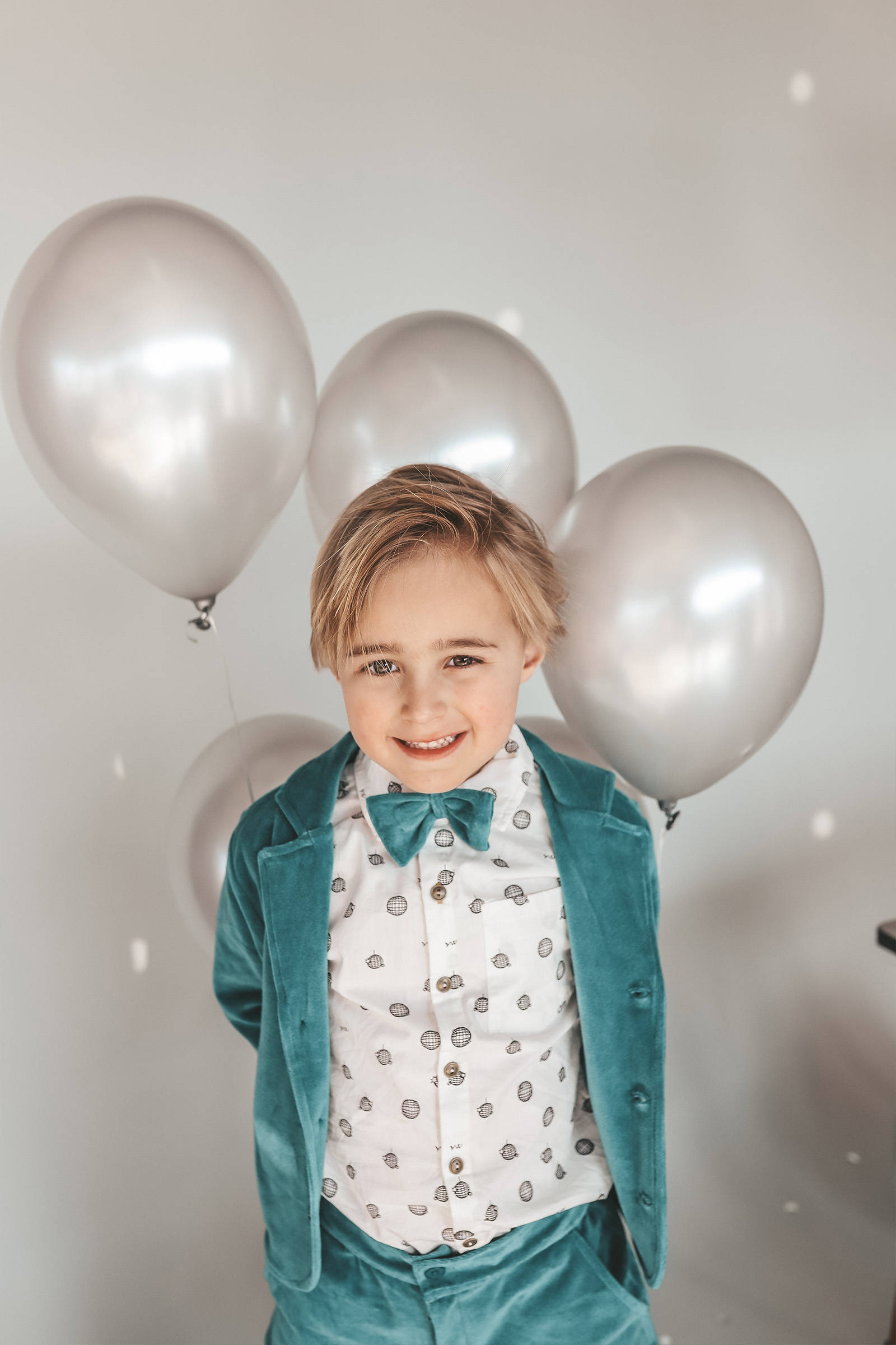 Your Wishes overhemd met all over print wit/zwart