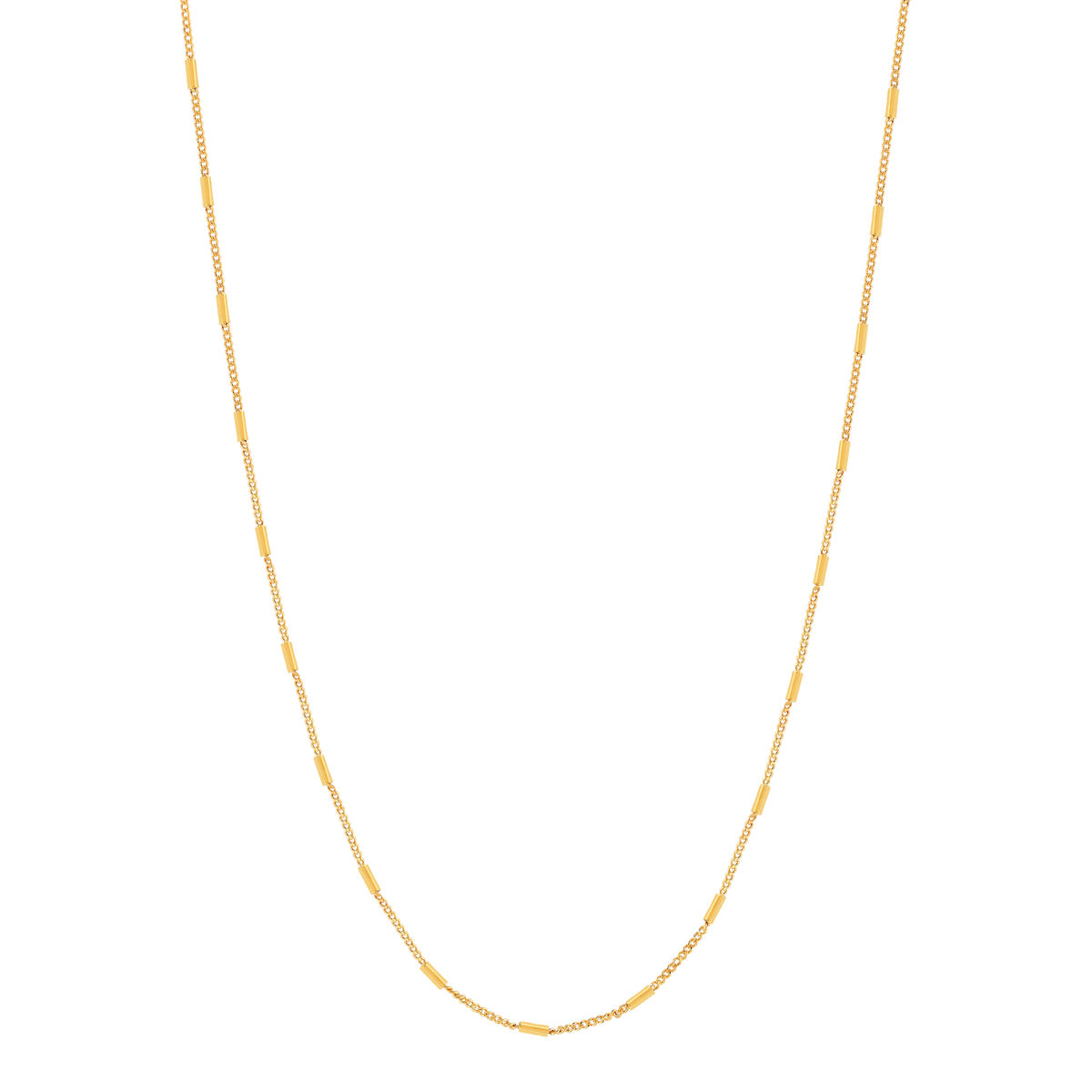 Collier plaqué or jaune 42 à 45 cm