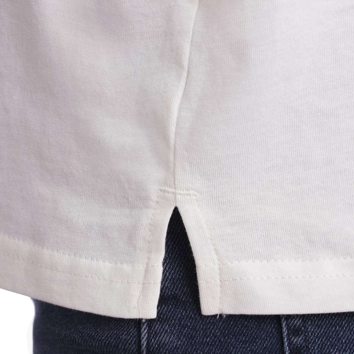 Jonas Nielsen Damen T-Shirt mit Brusttasche weiss