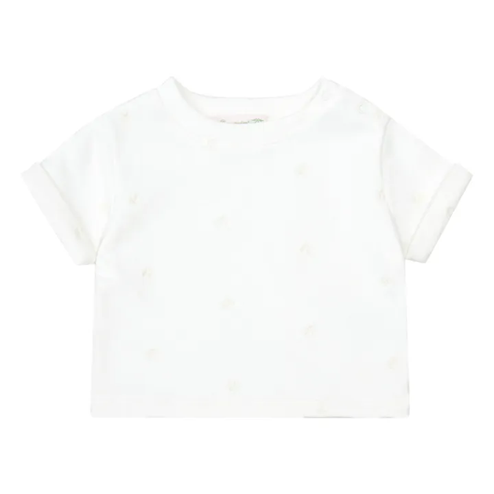 Bonpoint T-Shirt Molleton Brodé Cerises Clelie | Ecru