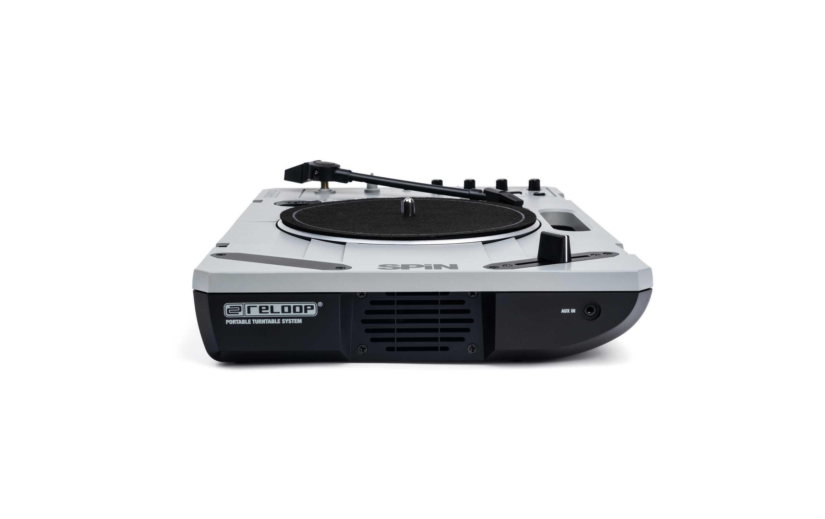 Plattenspieler Spin Grau<br>Mobiles Schallplatten-Vergnügen an jedem Ort