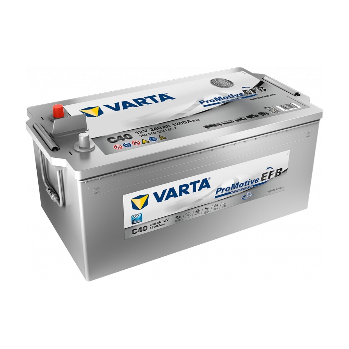 VARTA Promotive EFB Batteri 12V 240AH 1200CCA EN (518x276x242mm) +venstre C40