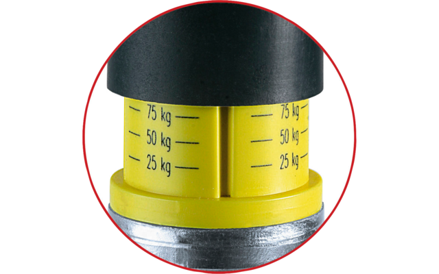 Moog Trailerparts Stützrad verzinkt mit Stützlastanzeige 48 mm