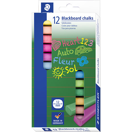 Staedtler tavlekridt farvede 12 ass/æske