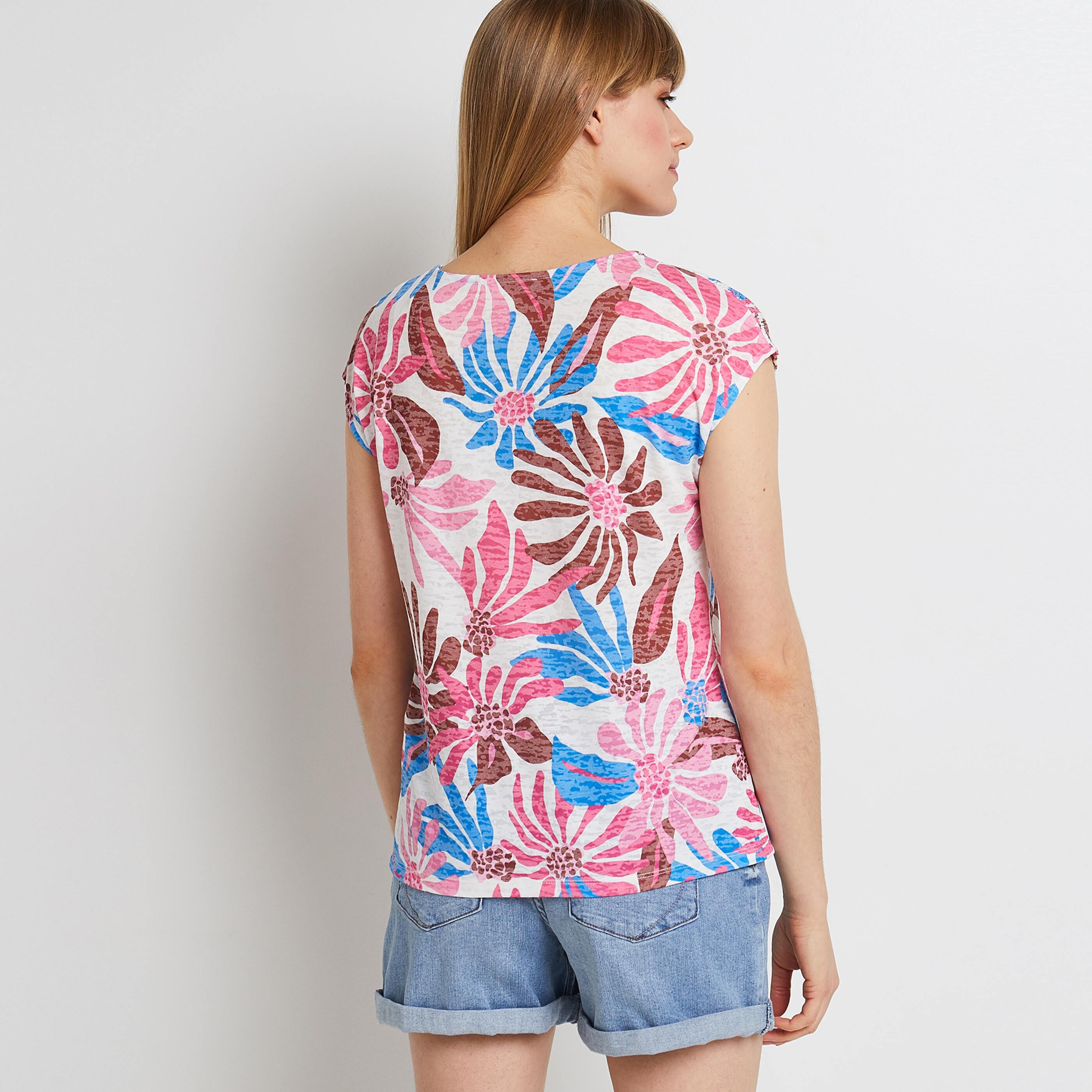 T-shirt imprimé femme - BLANC CASSE
