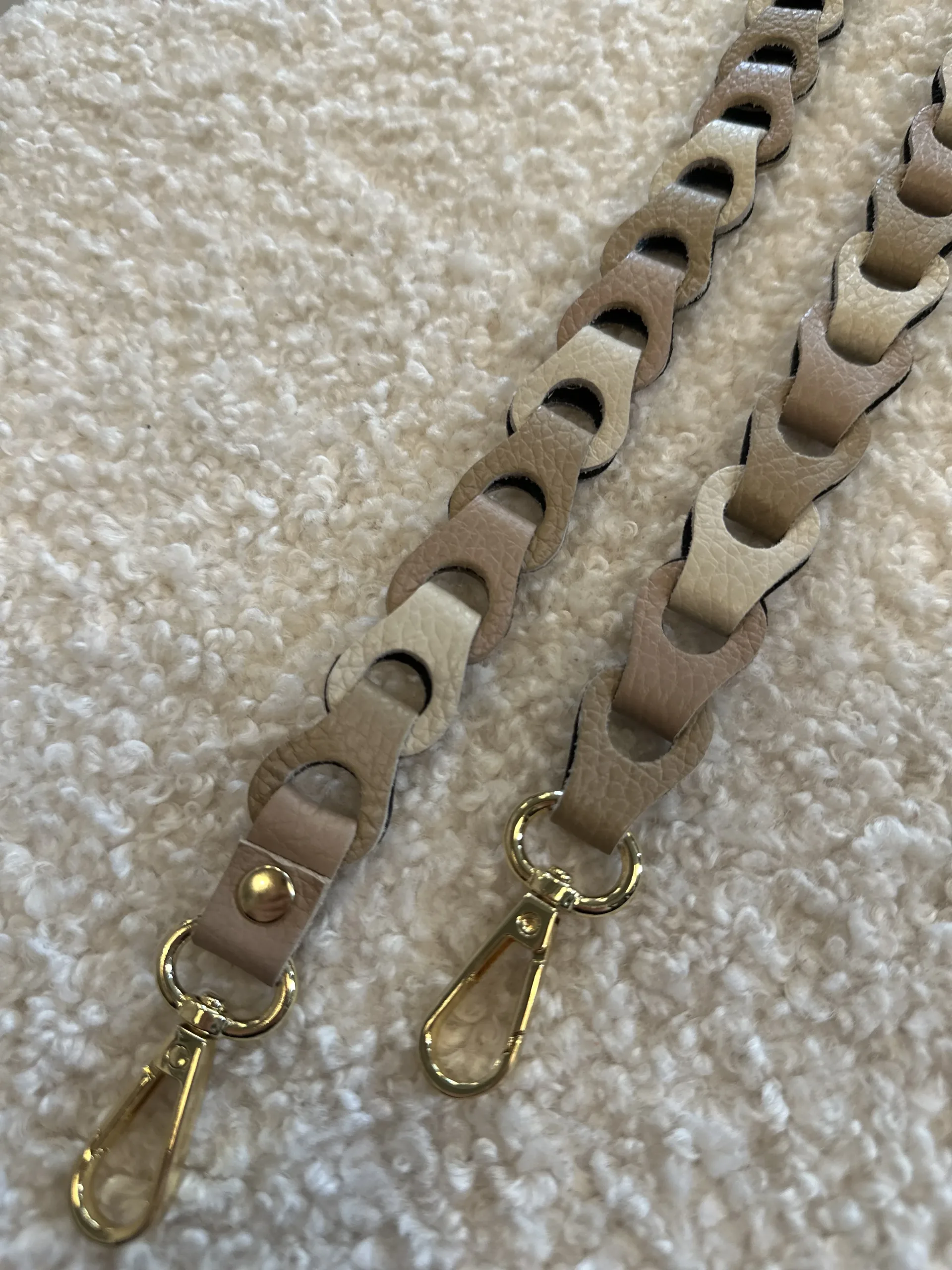 Bag Strap - Smal Zand/Beige/Ecru - Goud