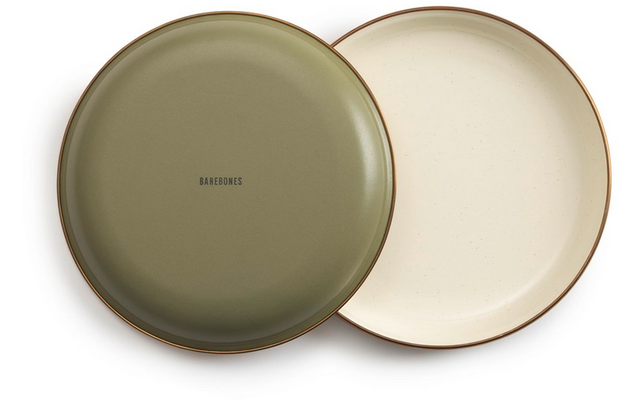 Barebones Enamel emailliertes Salatteller Set 2 teilig