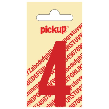 Pickup plakcijfer 4 zwart 120 mm