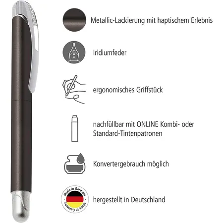 ONLINe Füller College M Metallic Black