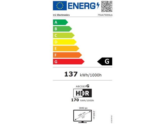 LG - TV LED 4K 189 cm 75UA75006LA