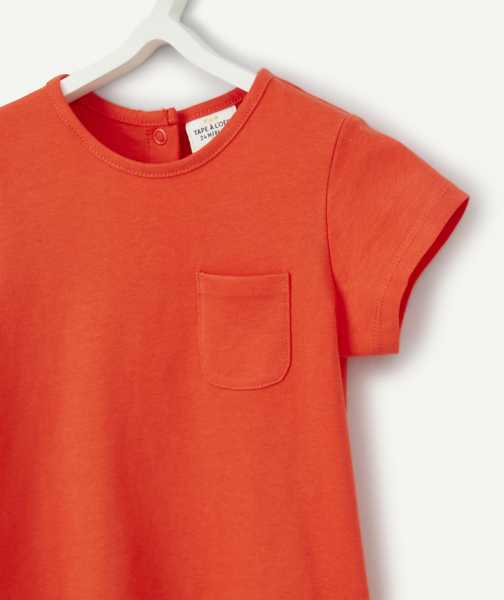 T-SHIRT BÉBÉ FILLE EN COTON BIO ROuGE