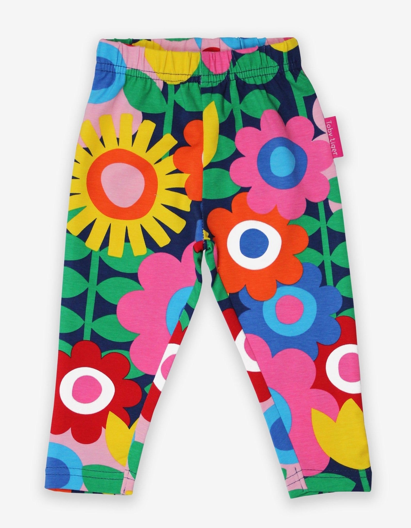 Toby Tiger Leggings navy mit Blumen-Allover