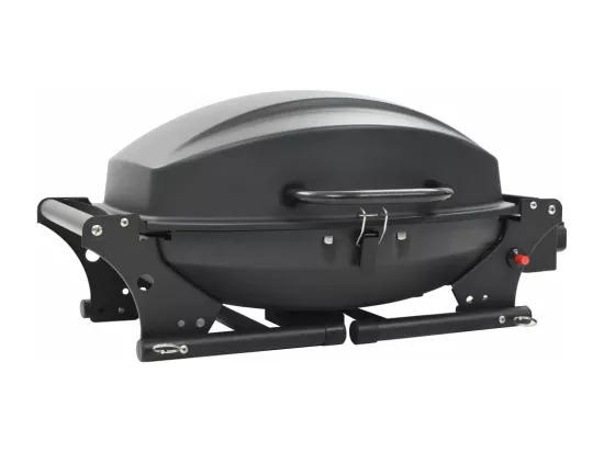 Barbecue à gaz portatif avec zone de cuisson Noir