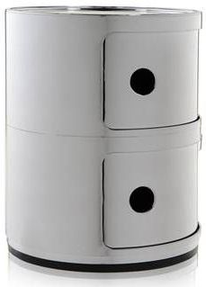 Kartell - Componibili - Bijzettafel - Zilver - Rond - 34 cm