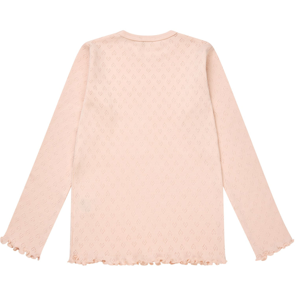 Køb COPENHAGEN COLORS Dusty Rose Pointelle Heart Ls Tee