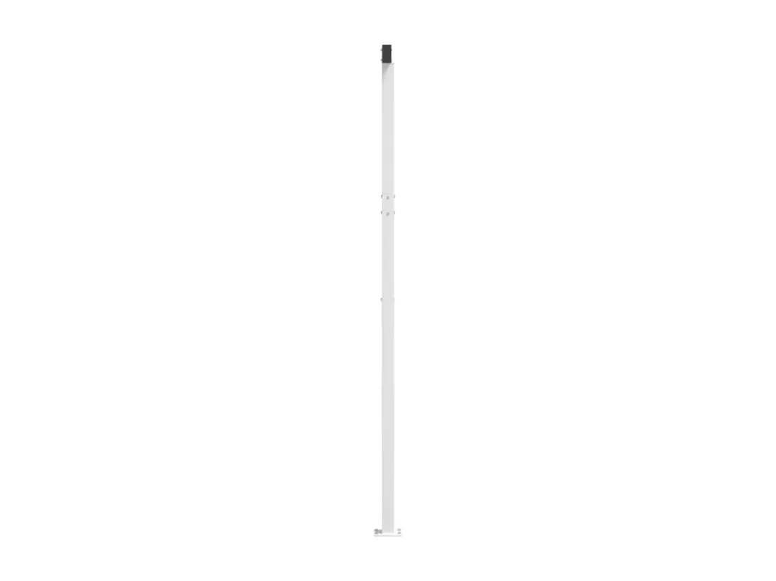 Jeu de poteaux d'auvent blanc 600x245 cm fer