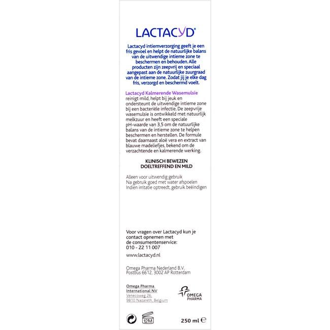 Lactacyd Kalmerende Wasemulsie Intieme Hygiëne 250 ML