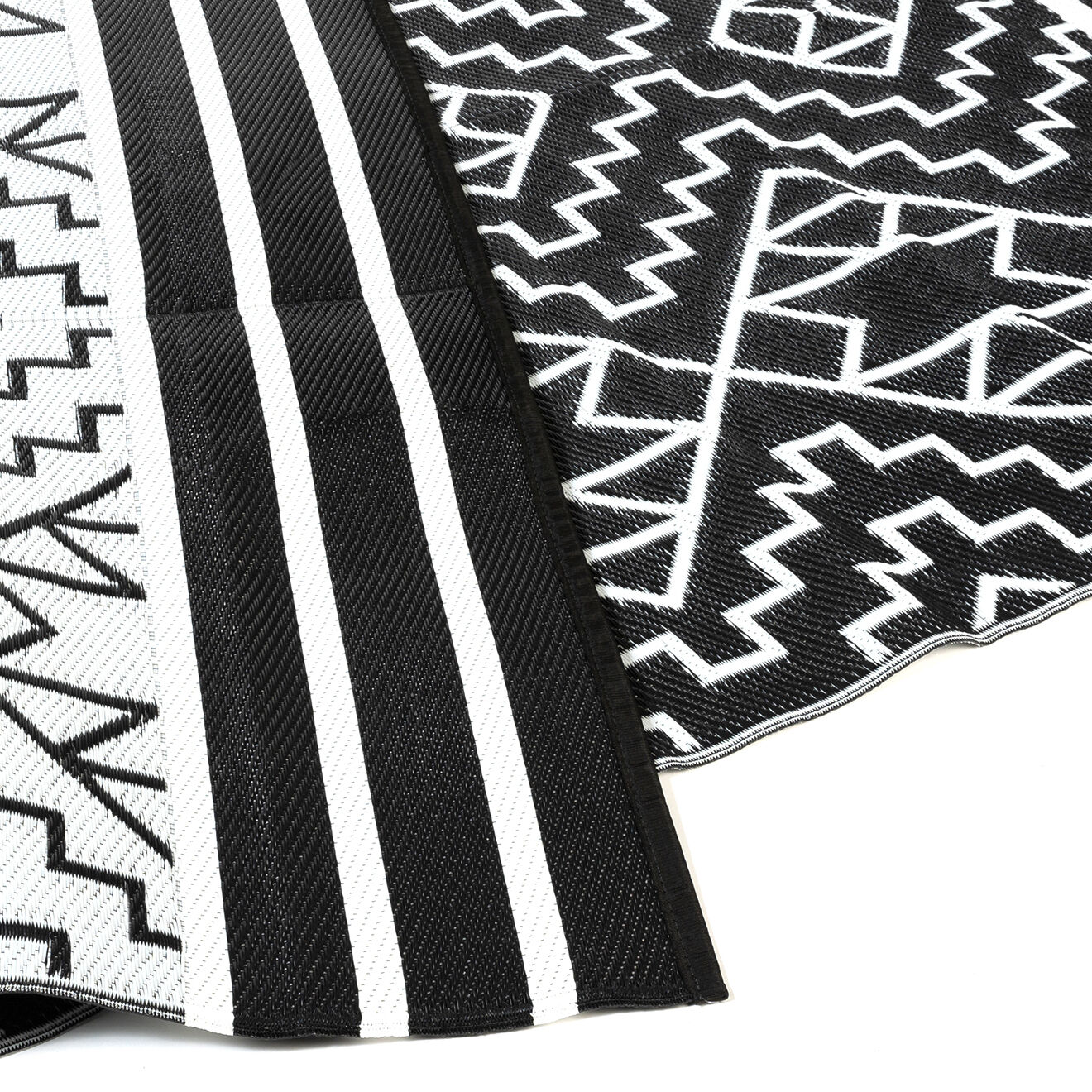 Pratik Garden Tapis extérieur inca noir - 120x180 cm