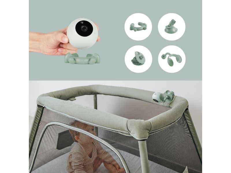 Babymoov Babyphone mit Kamera Yoo Go Plus HD Grün Video-Babyphone mit hochwertigem Bildschirm