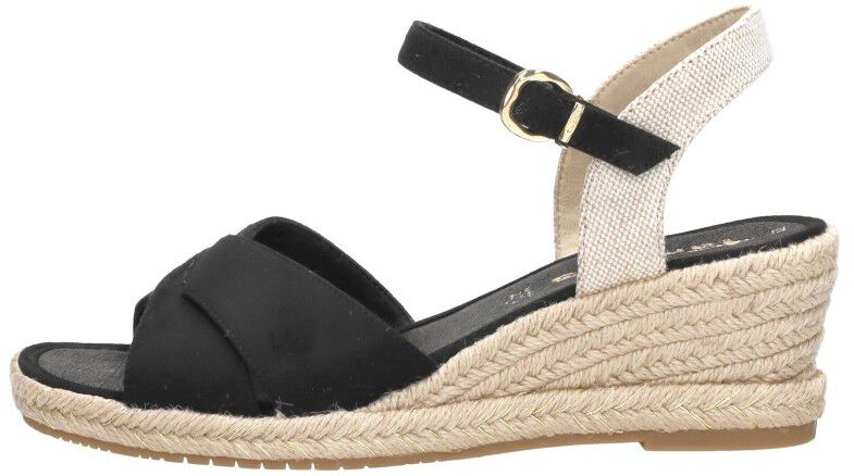 Tamaris Sandalen Touwzool zwart