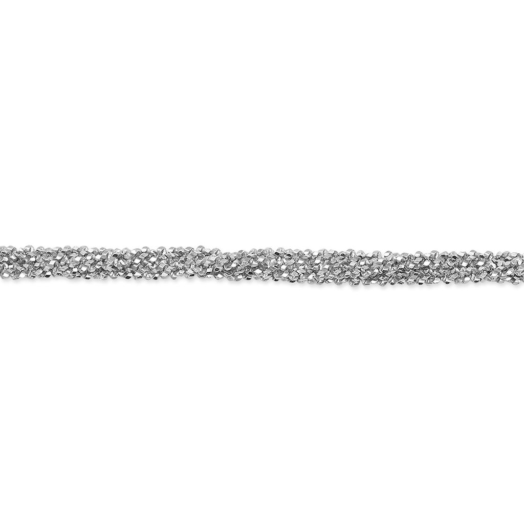 Bracelet Abie Torsade Argent Blanc