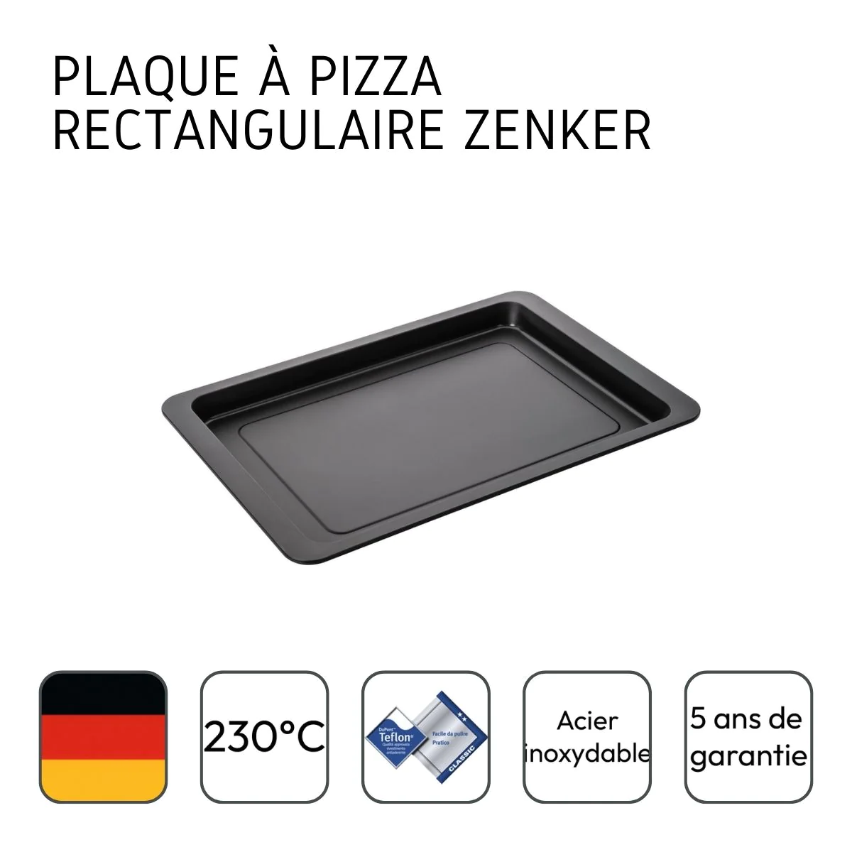 Plaque à pizza rectangulaire Spécial Countries Zenker
