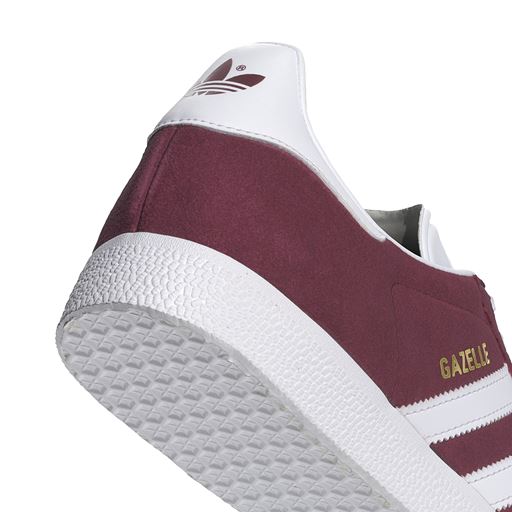 Adidas Gazelle Sneakers, Collegiate Burgundy/White/Gold Metallic, 42