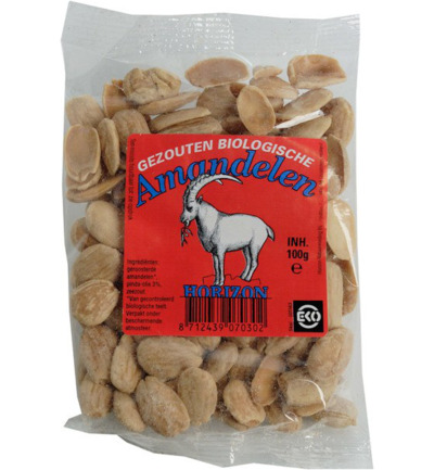 Horizon Amandelen geroosterd en gezout bio (100 gr)
