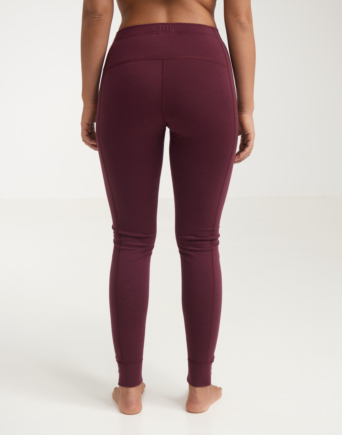 Legging van merinowol voor dames in Ijsblauw