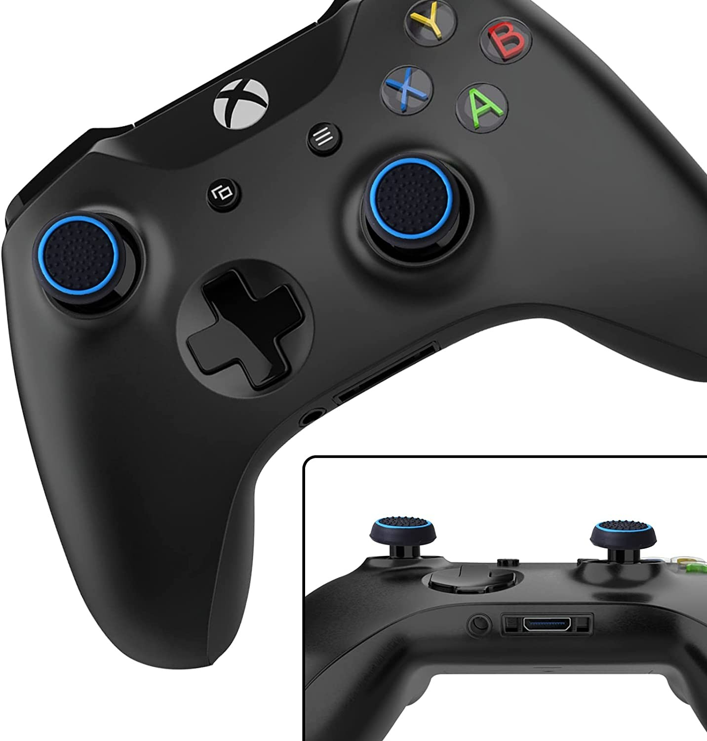 (16er Set) Joystick Thumbstick Anti-Rutsch Silikon Grip Kappen für PS5 / PS4 / PS3 / Xbox Series X/S / Xbox One / Xbox360 / Switch Pro Controller
