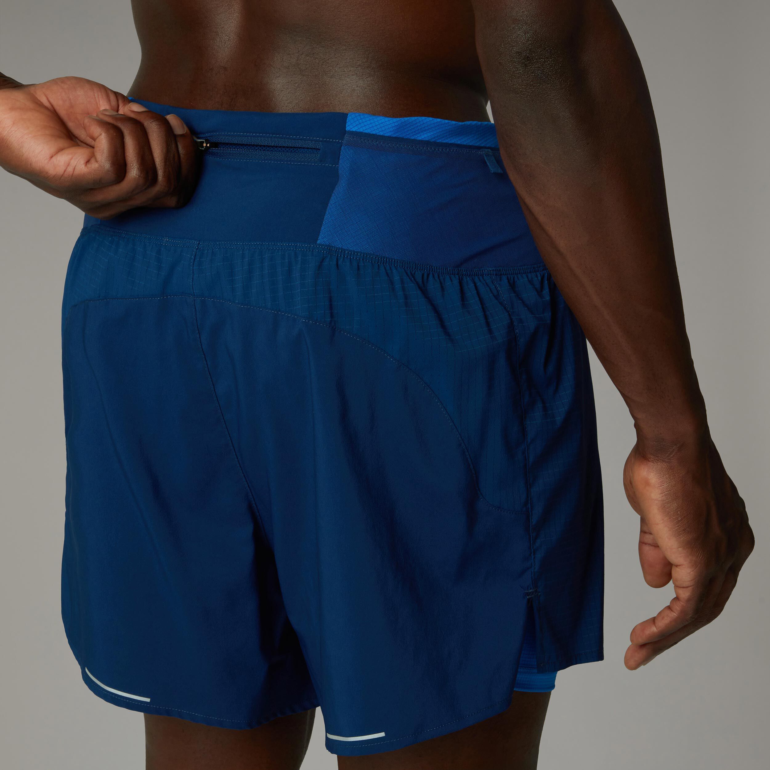 The North Face Sunriser 2in1 5in Short De Running Hommes - Bleu , Bleu Foncé