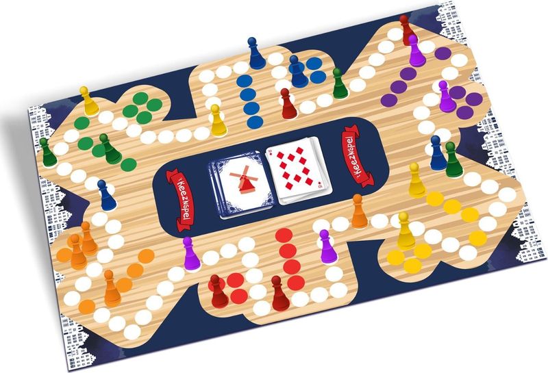 Keez'nspel - Bordspel - Multicolor - Hout - Voor 2 tot 12 Spelers