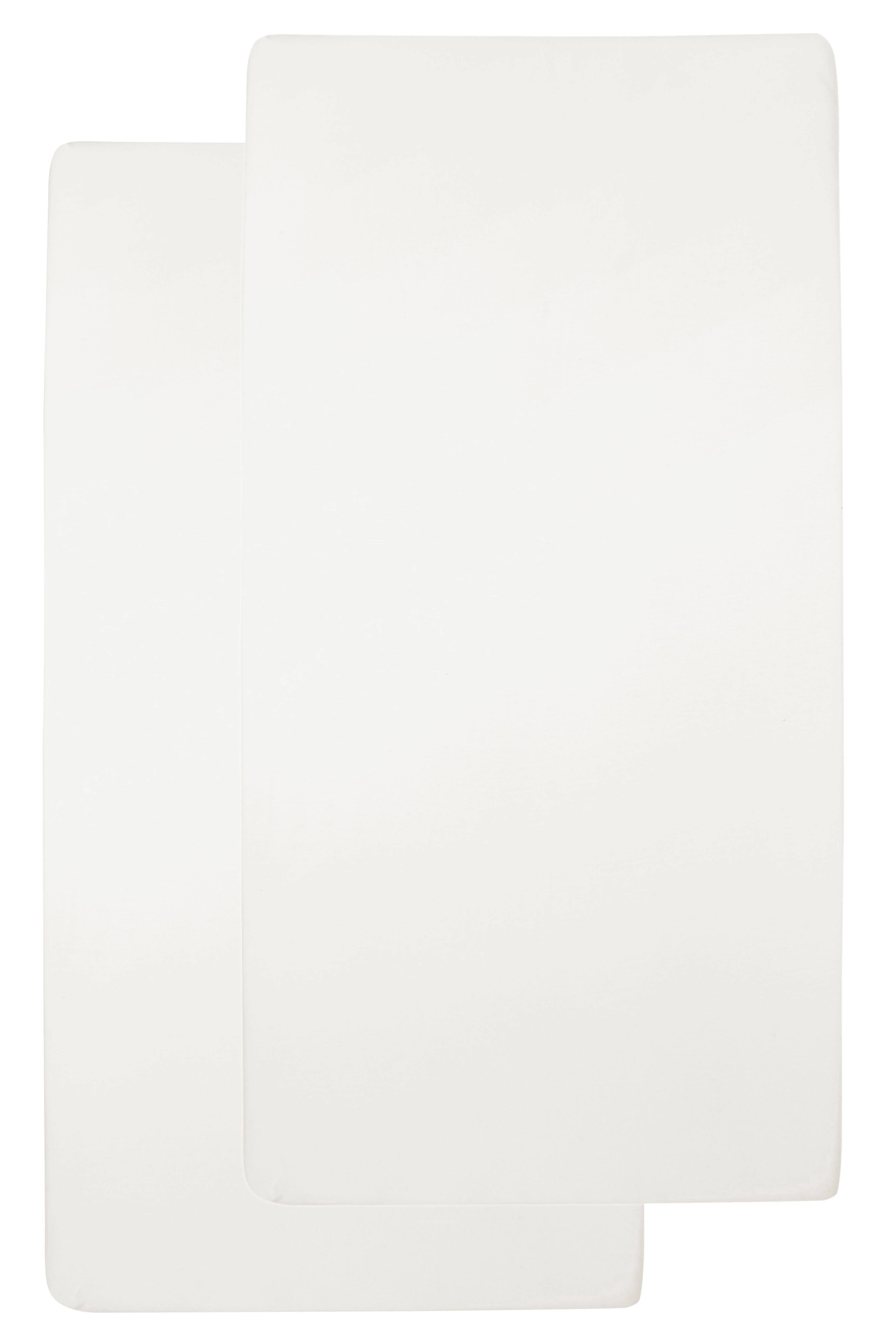 Meyco katoenen jersey wieg hoeslaken - set van 2 50x90 offwhite