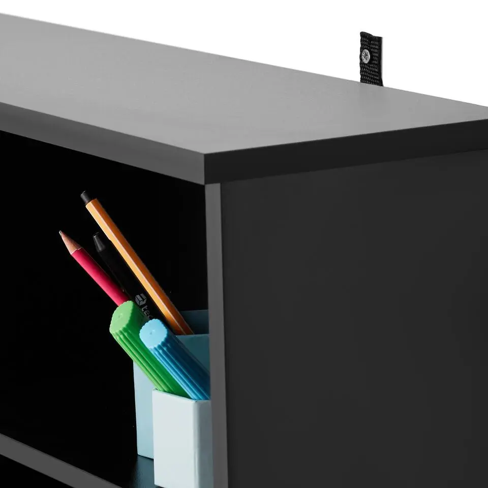 tectake Kast Stevie 105,5x19x136,5cm, Zwart