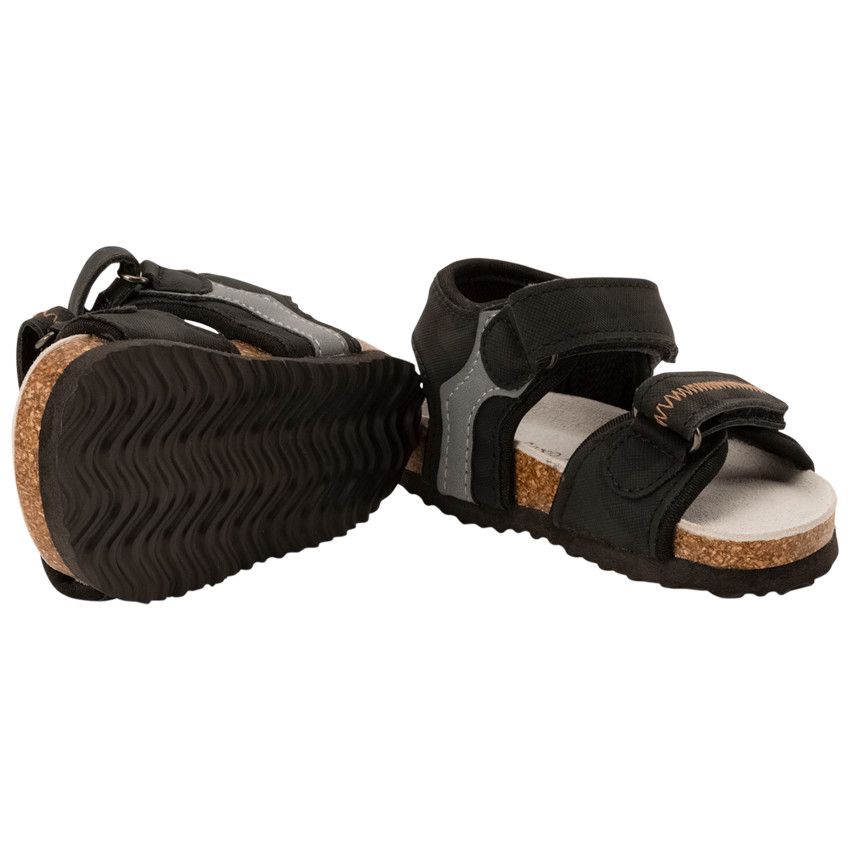 Sandales velcro imprimé camouflage discret pour bébé garçon - Noir