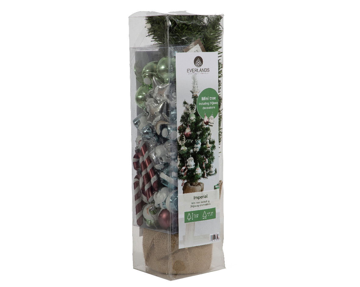 Everlands Mini-Tannenbaum mit Schmuck
