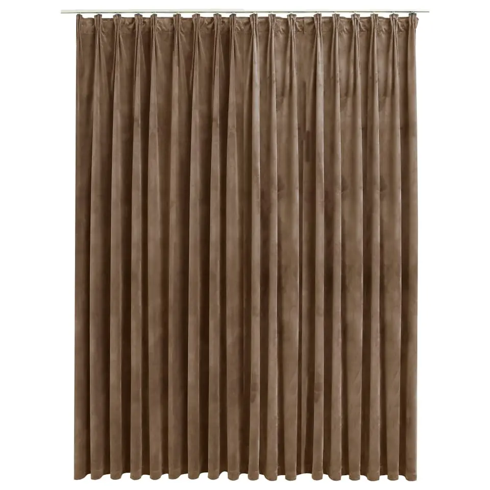 vidaXL - Gordijn - Beige - Fluweel