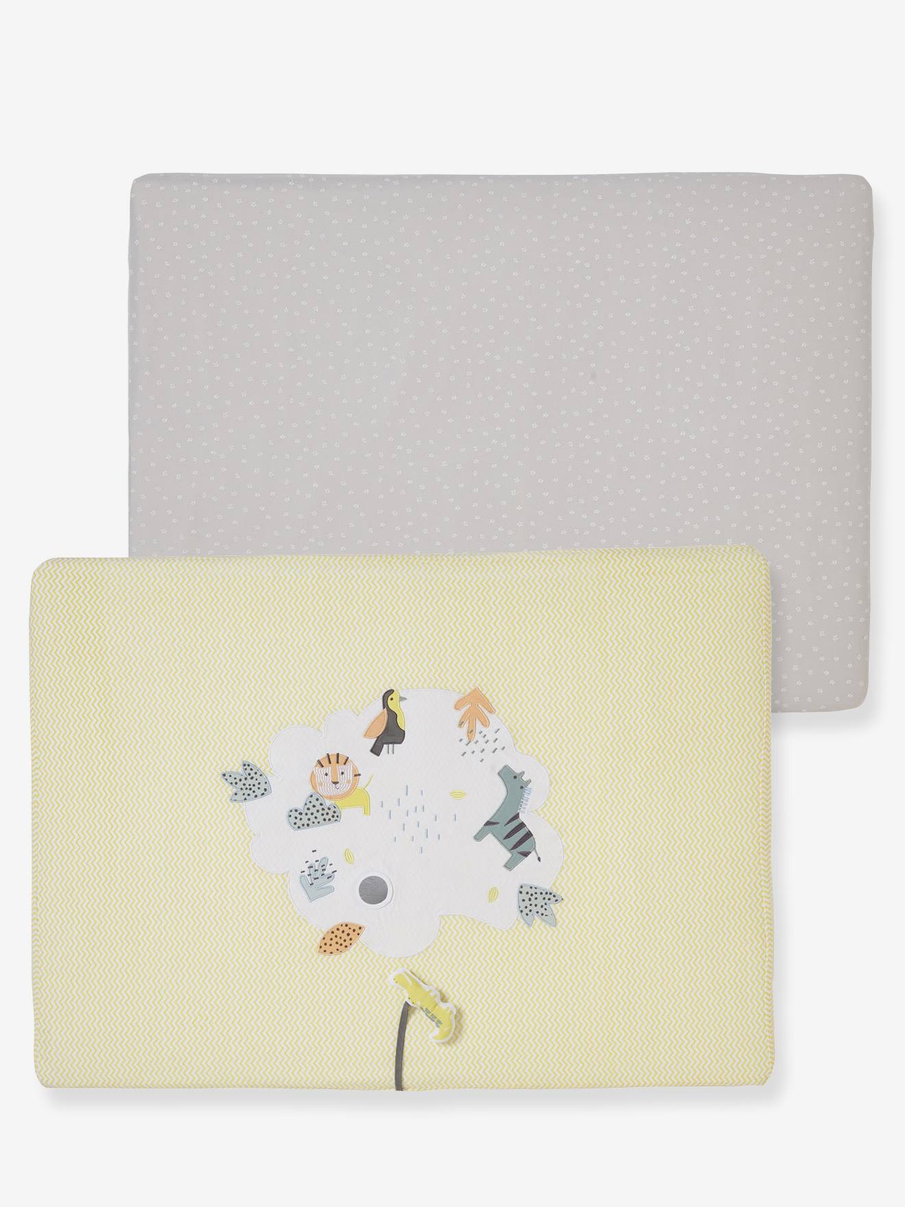 Pacote com 2 fundos estampados em branco transparente com tema de selva.