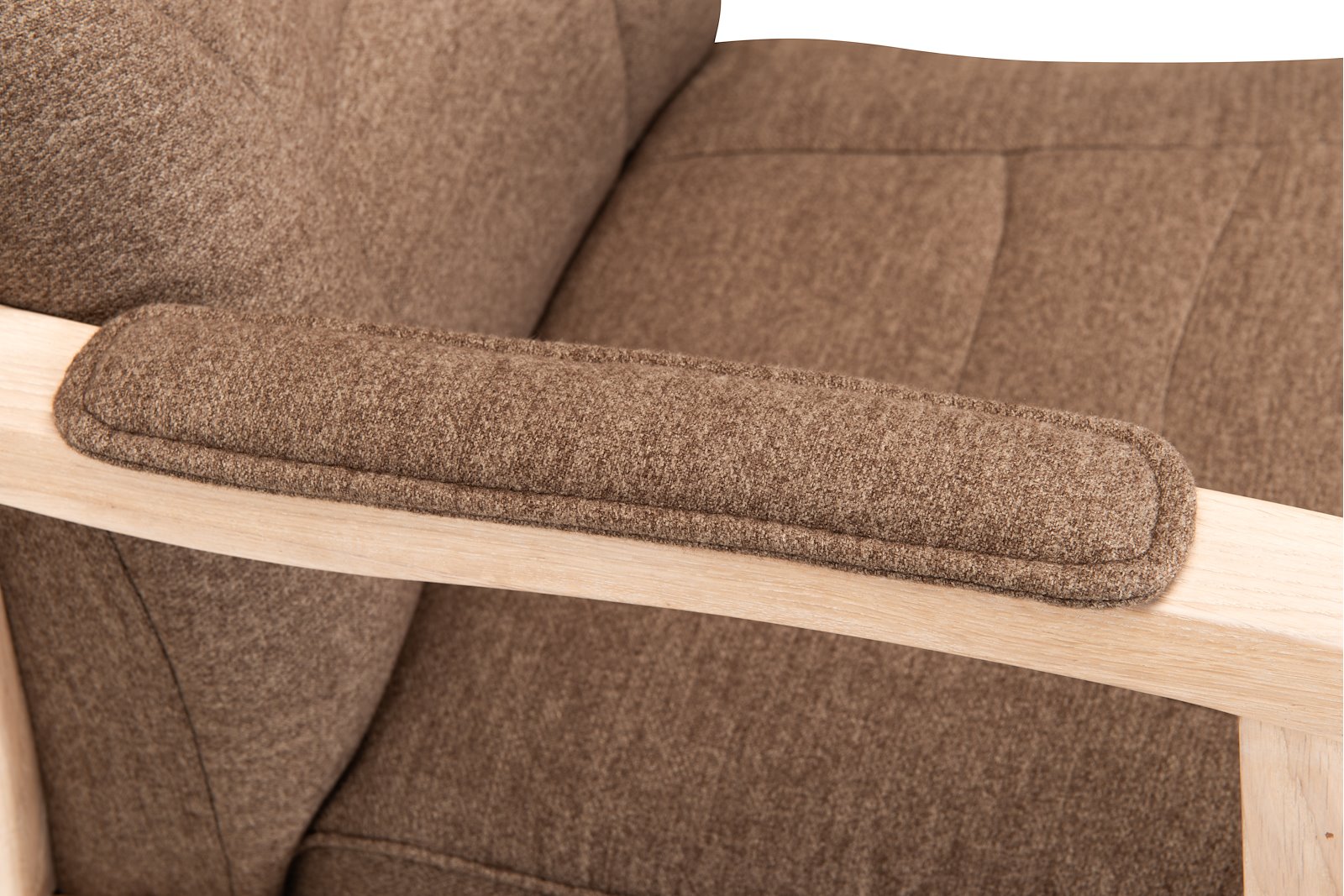 Otium lenestol Tekstil Whisper 2631 Mole med understell i hvitoljet eik